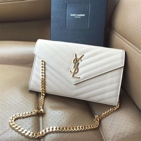 ysl hand bag white|yves saint laurent white bag.